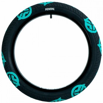 FEDERAL COMMAND LP TIRE BLACK WITH TEAL LOGO