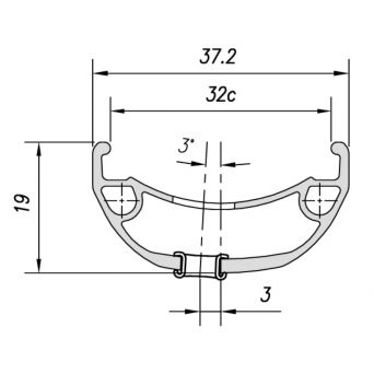 Jante Mach1 Trucky 32 Disque 29" 