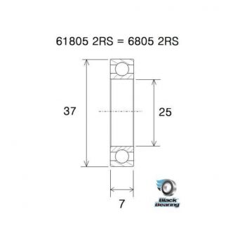 Roulement BlackBearing 6805-2RS