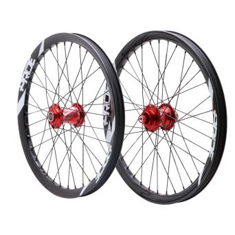 Pride Wave Ud Gloss White / Pride Control 36H Wheelset - Red