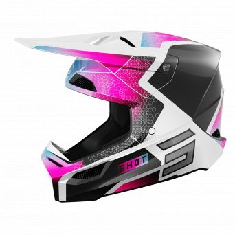 Casque Shot Race Phaser - Black Blue Pink Pearly