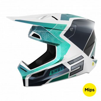 Shot Race Phaser Helmet - Blue Turquoise Pearly