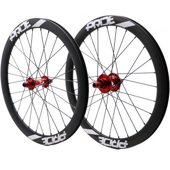 Paire De Roues Pride Gravity Exp Aero Ud Matt Disc - Moyeux Red