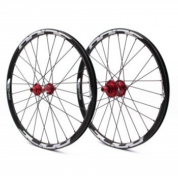 PAIRE DE ROUES PRIDE CONTROL EXP DISC 28H - RED