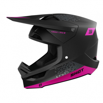 Casque Shot Furious - Draw Pink Mat Profil