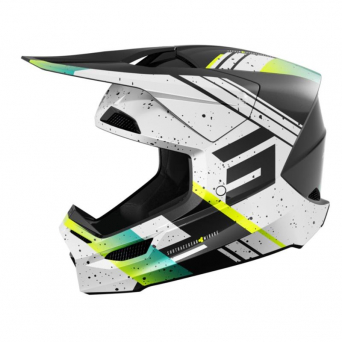 Casque Shot Furious - Mirage Blue Neon Yellow Pearly