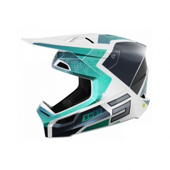 Shot Race Phaser Helmet - Blue Turquoise Pearly