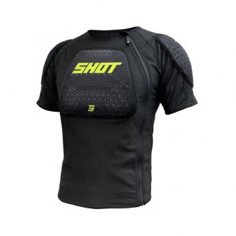 Shot Airlight Vest - Short Sleeve - Black/Neon Yellow